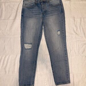 RSQ Light Blue Distressed Ankle Jeans